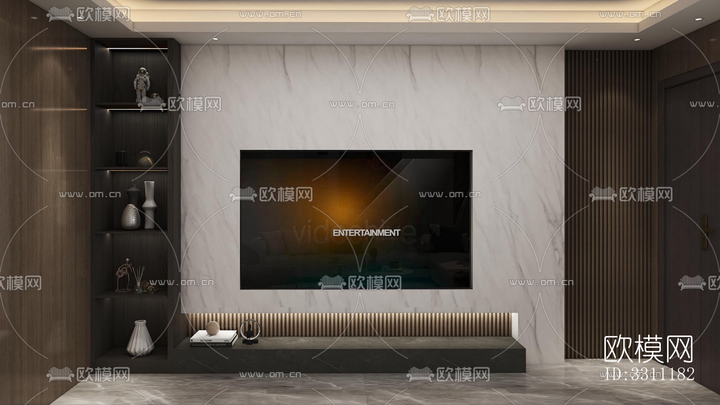 现代客餐厅效果图下载（渲染图5）