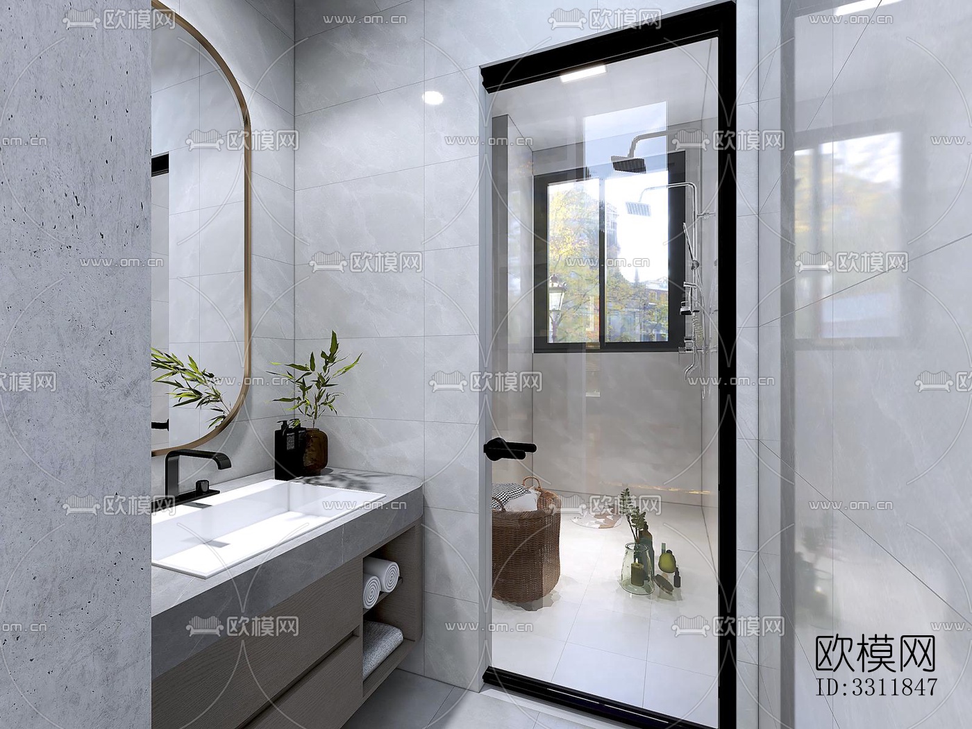 现代客餐厅效果图下载（渲染图3）