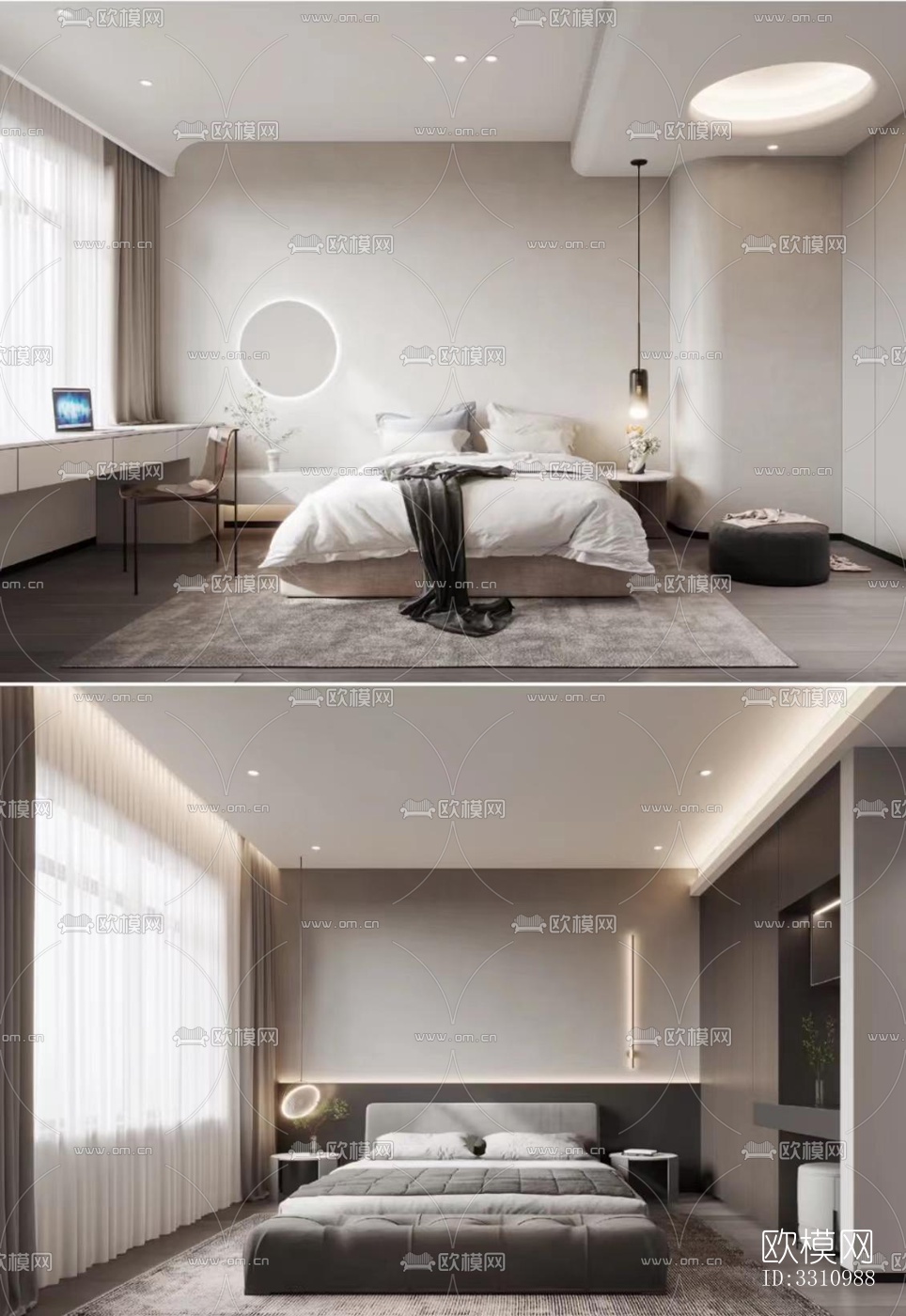 现代客餐厅效果图下载（渲染图9）