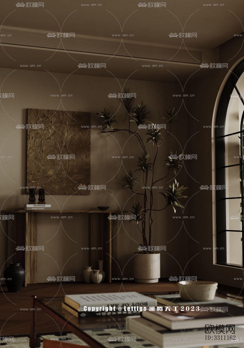 现代客餐厅效果图下载（渲染图8）