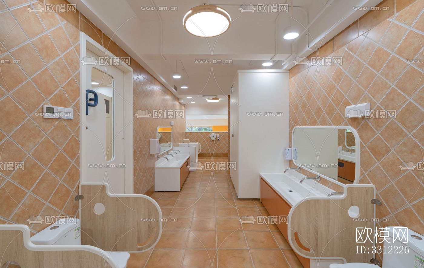 现代幼儿园效果图下载（渲染图1）