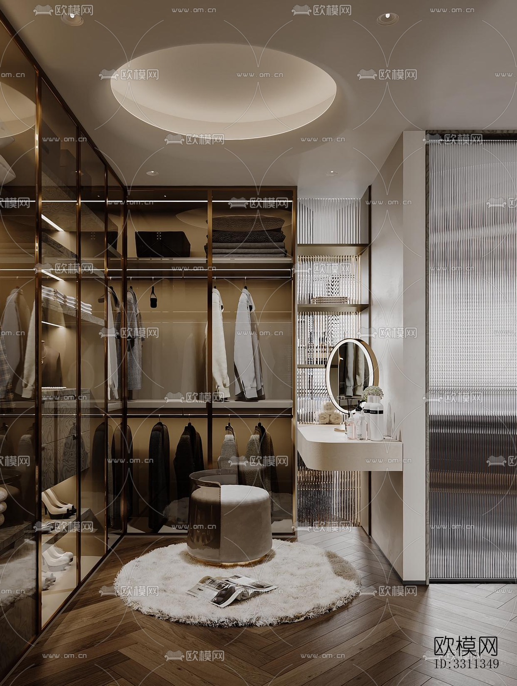 现代客餐厅效果图下载（渲染图4）