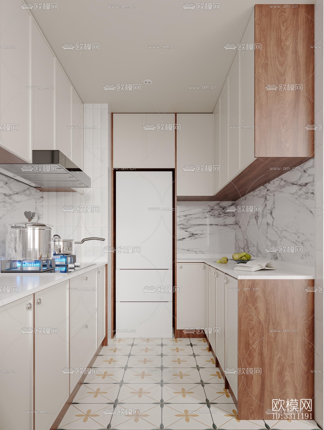 现代客餐厅效果图下载（渲染图6）