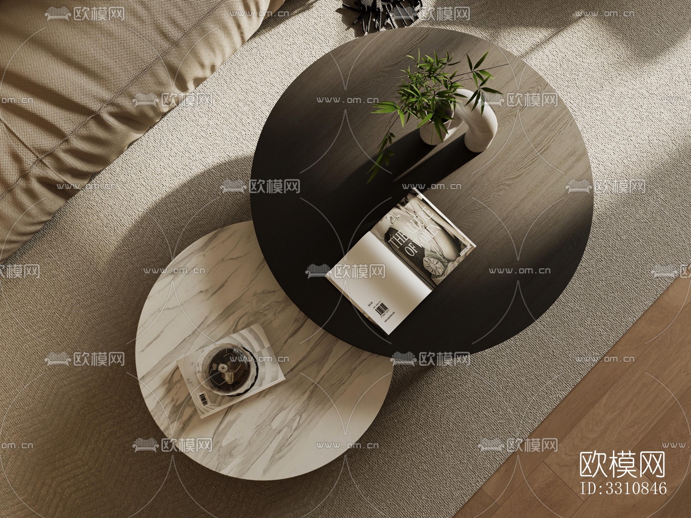 现代客餐厅效果图下载（渲染图6）