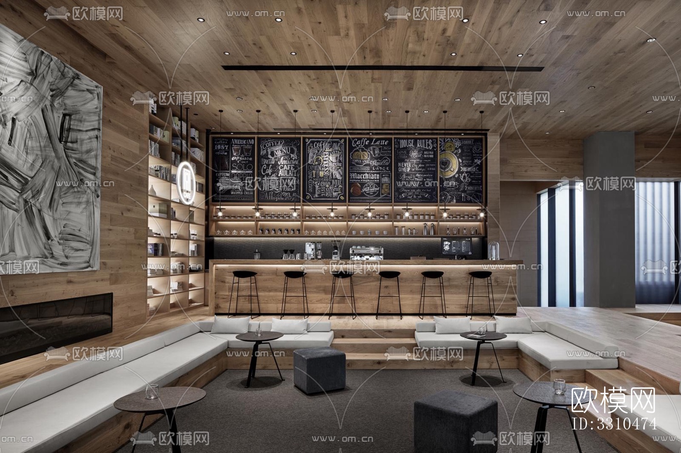 现代图书馆效果图下载（渲染图9）