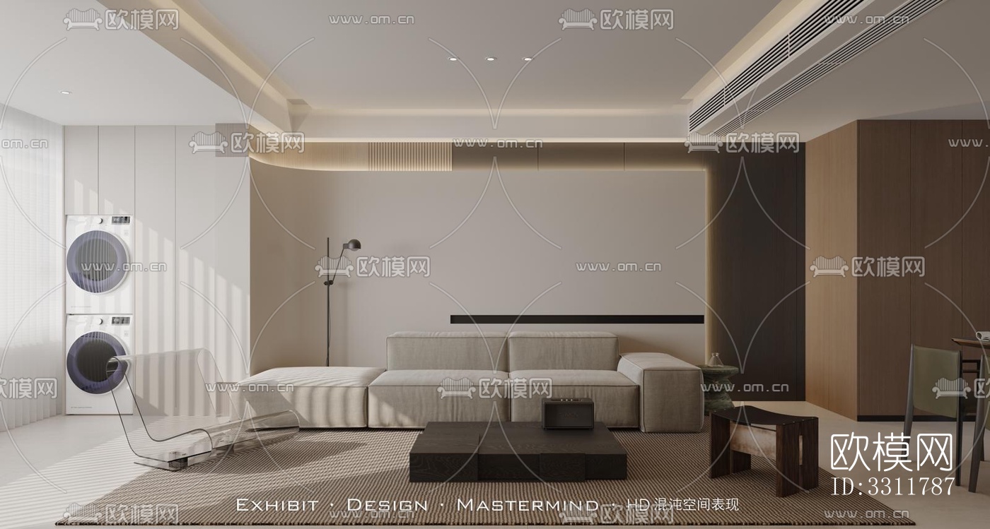 现代客餐厅效果图下载（渲染图11）