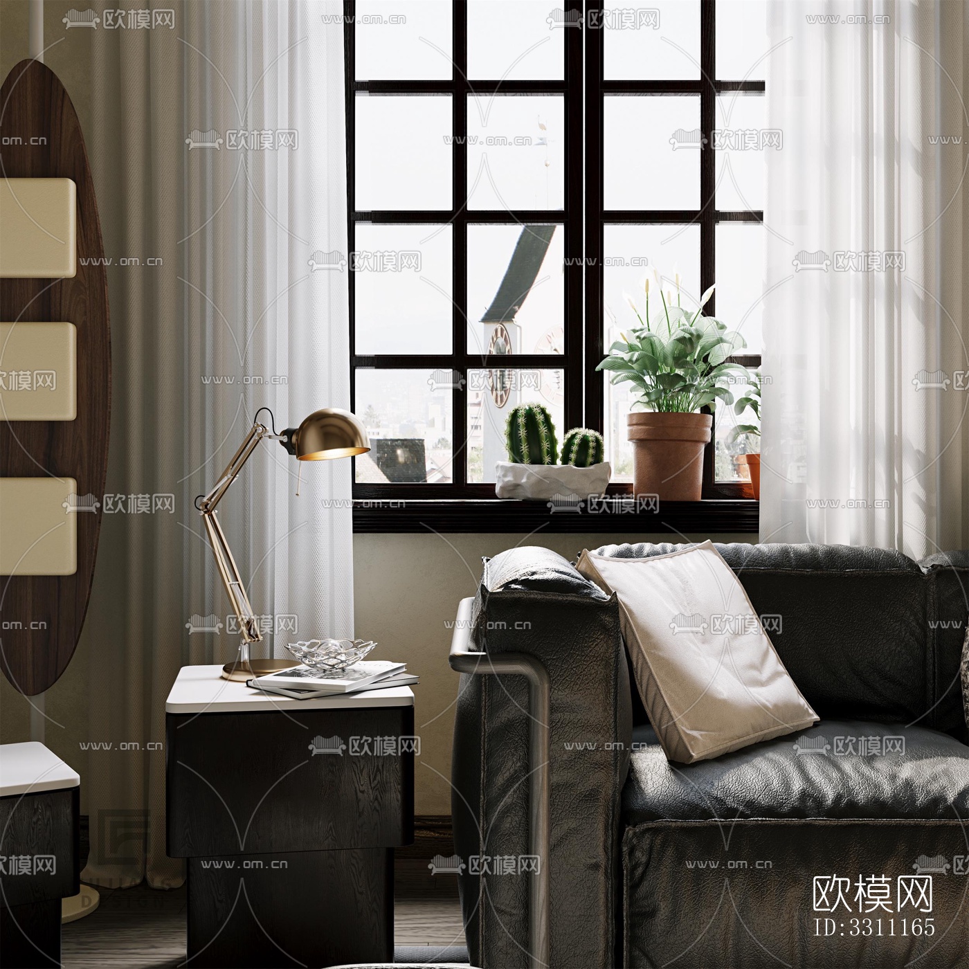 现代客餐厅效果图下载（渲染图5）