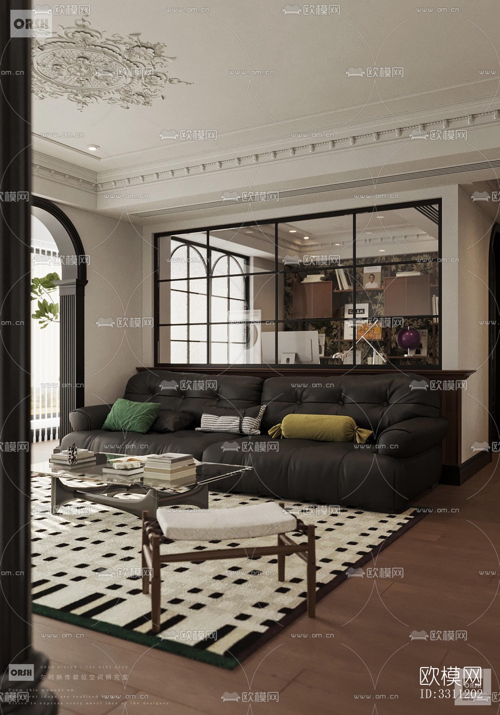 现代客餐厅效果图下载（渲染图14）