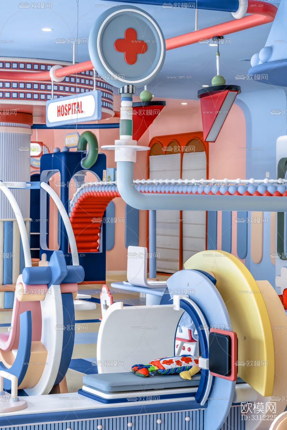 现代幼儿园效果图下载（渲染图5）