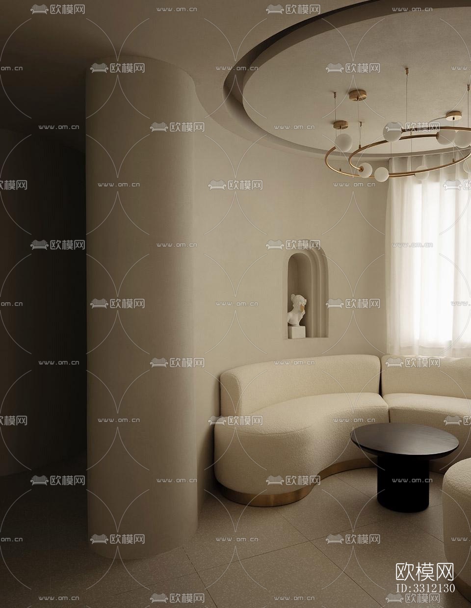 现代健身房效果图下载（渲染图3）