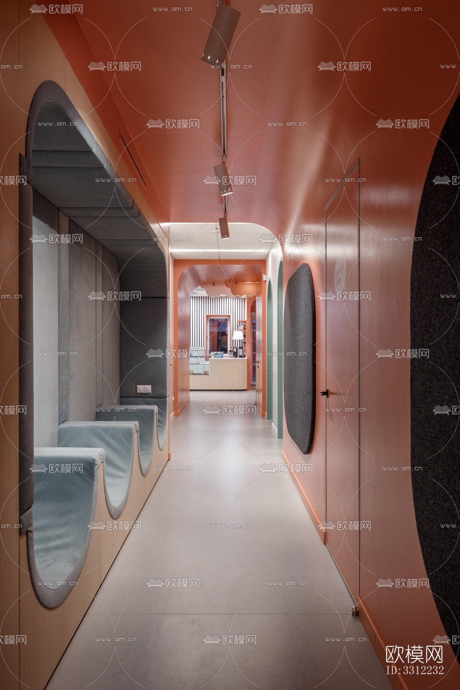 现代幼儿园效果图下载（渲染图1）