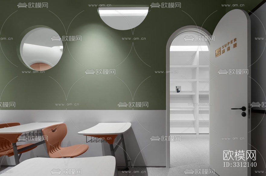 現(xiàn)代學(xué)校效果圖下載(渲染圖3)