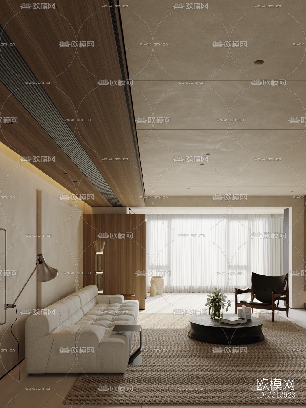 现代客餐厅效果图下载（渲染图8）