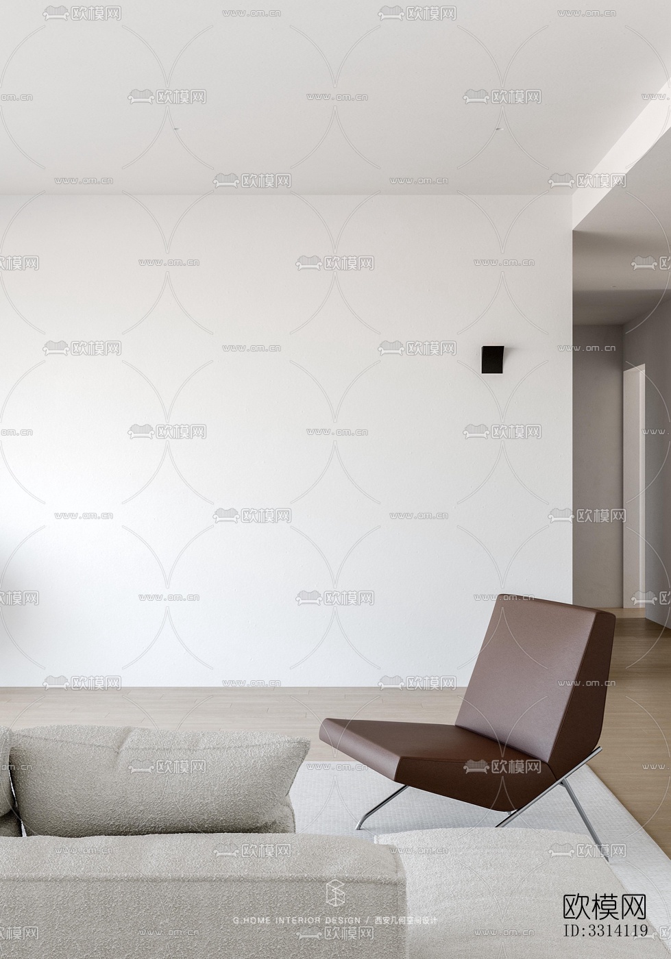 现代客餐厅效果图下载（渲染图6）