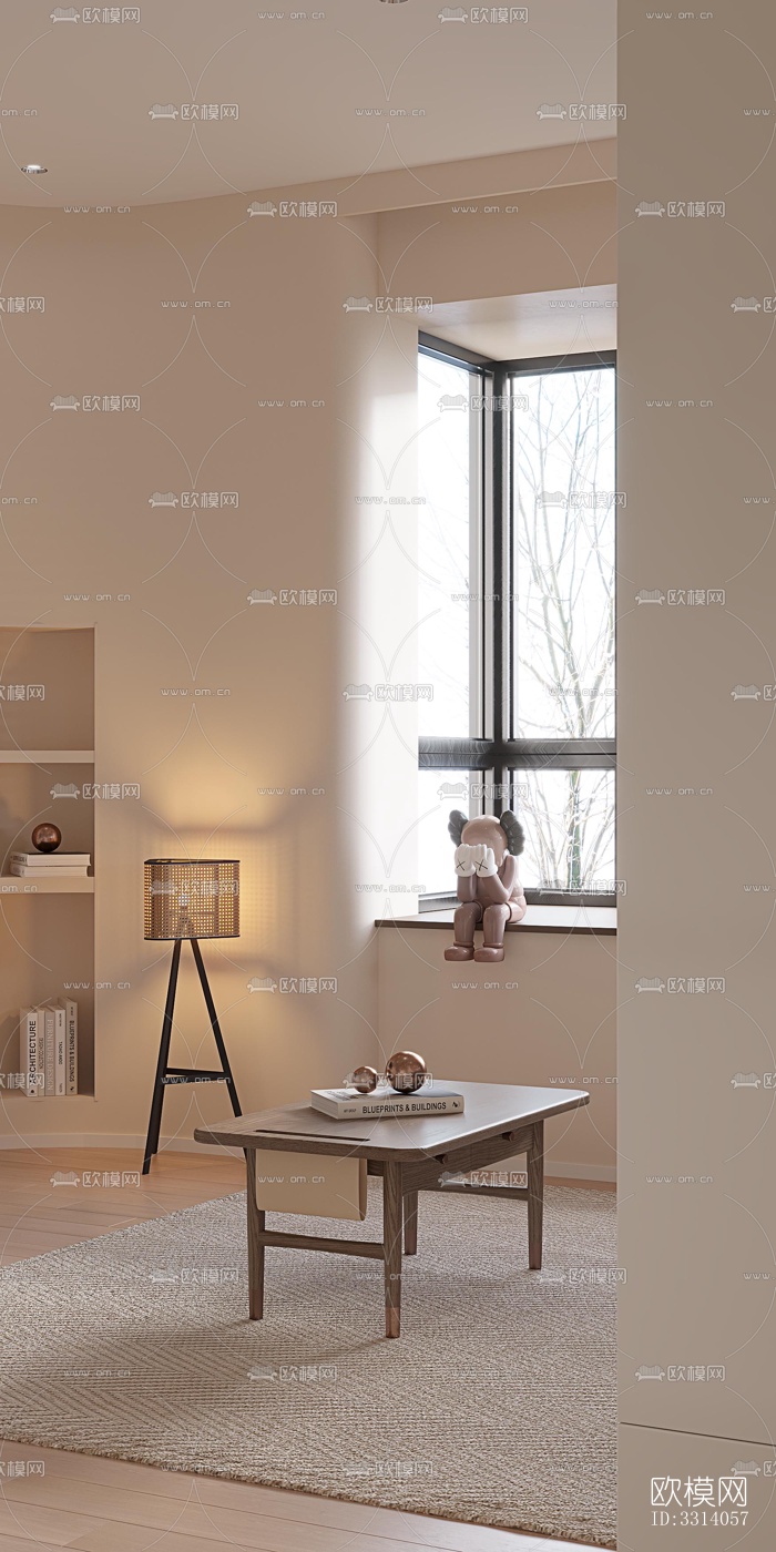 现代客餐厅效果图下载（渲染图6）