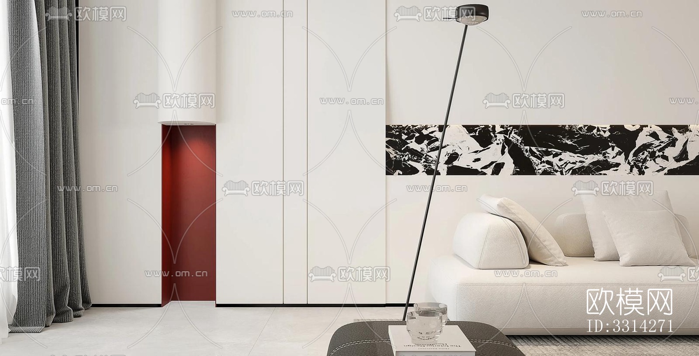 现代客餐厅效果图下载（渲染图10）