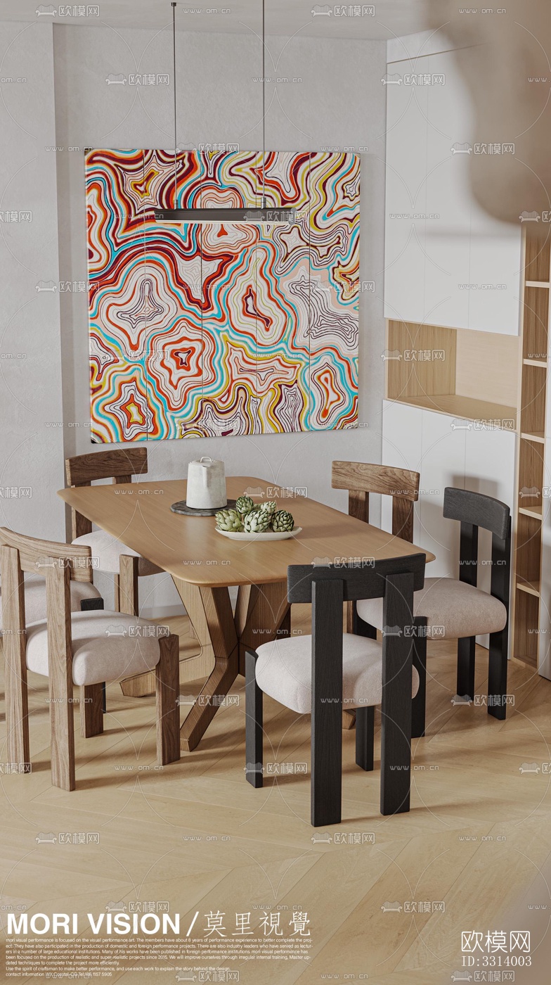 现代客餐厅效果图下载（渲染图5）