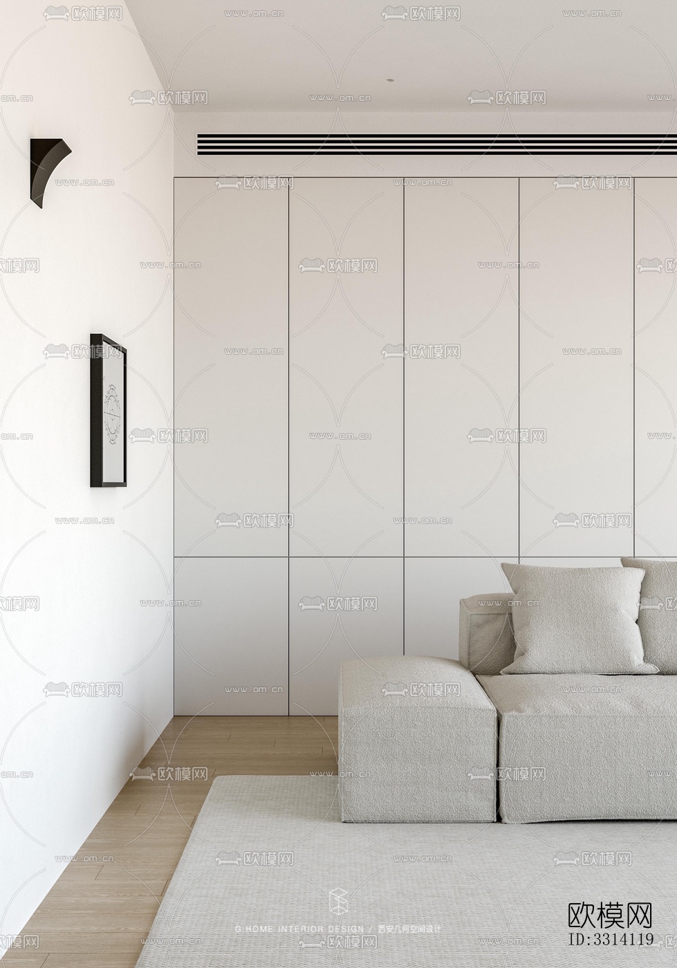 现代客餐厅效果图下载（渲染图5）