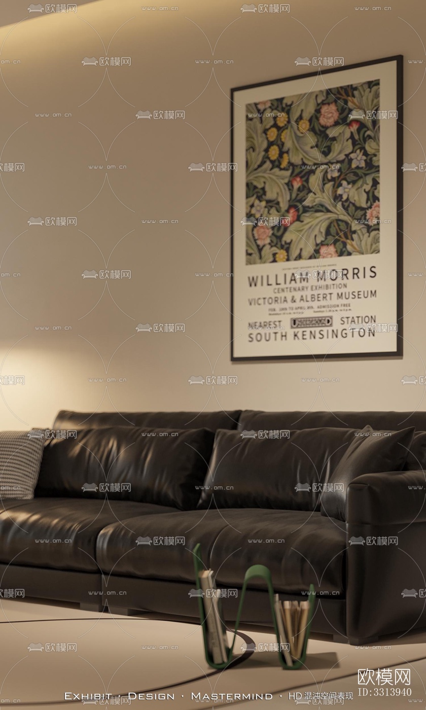 现代客餐厅效果图下载（渲染图2）