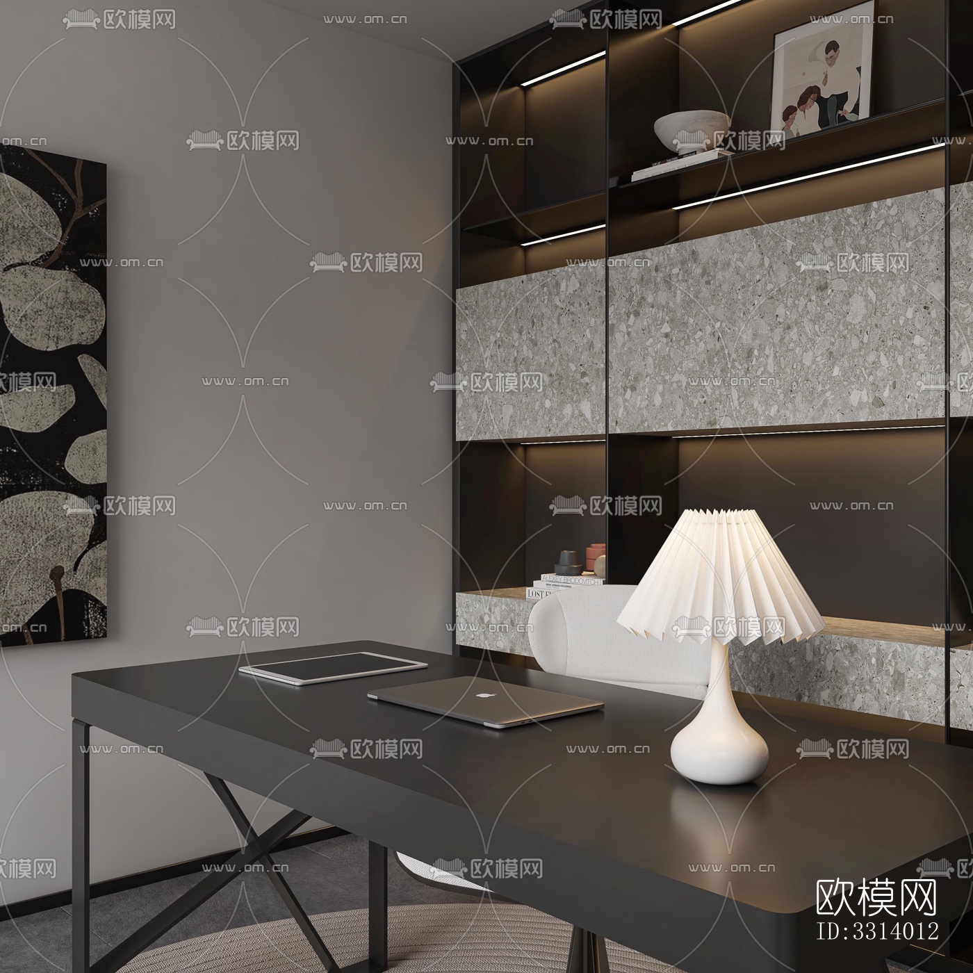 现代客餐厅效果图下载（渲染图6）