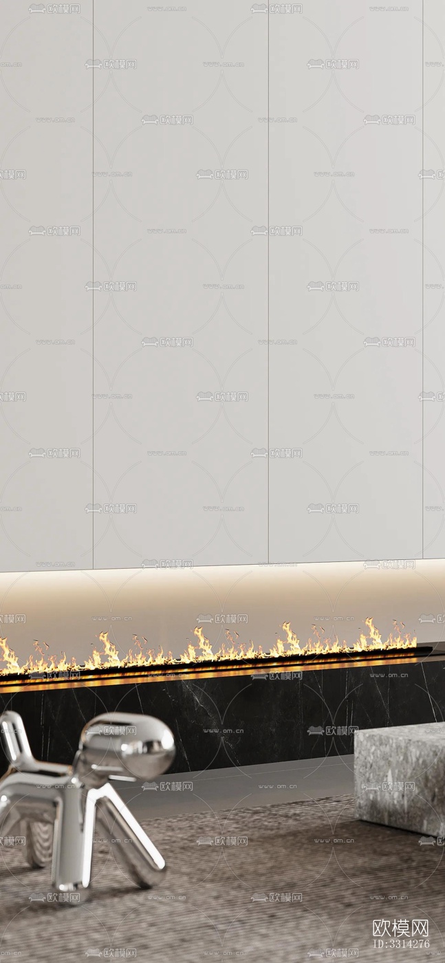 现代客餐厅效果图下载（渲染图4）