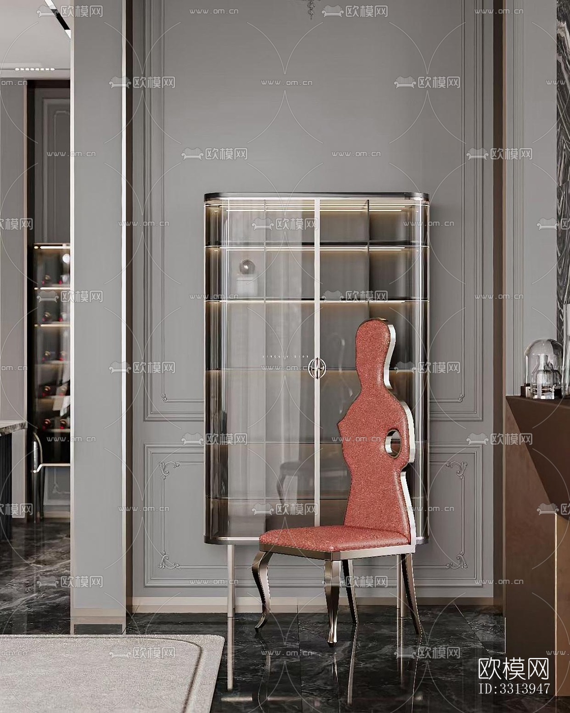 现代客餐厅效果图下载（渲染图8）