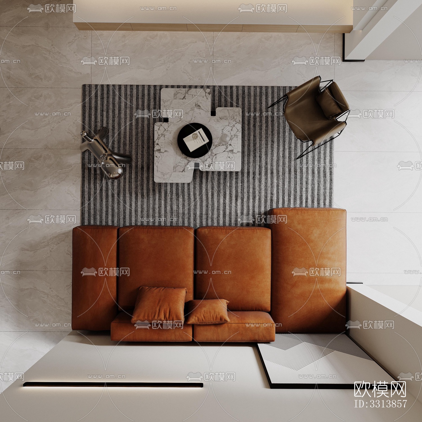 现代客餐厅效果图下载（渲染图13）