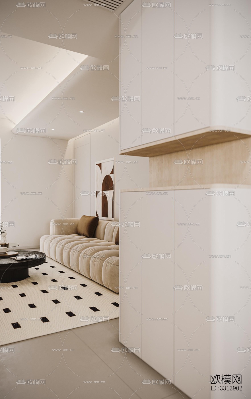 现代客餐厅效果图下载（渲染图9）