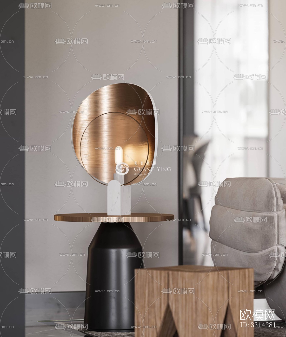 现代客餐厅效果图下载（渲染图7）