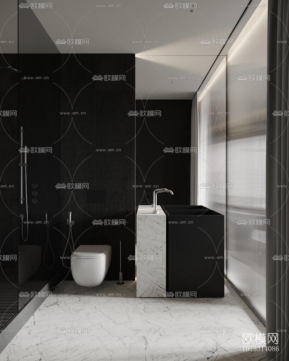 现代客餐厅效果图下载（渲染图5）