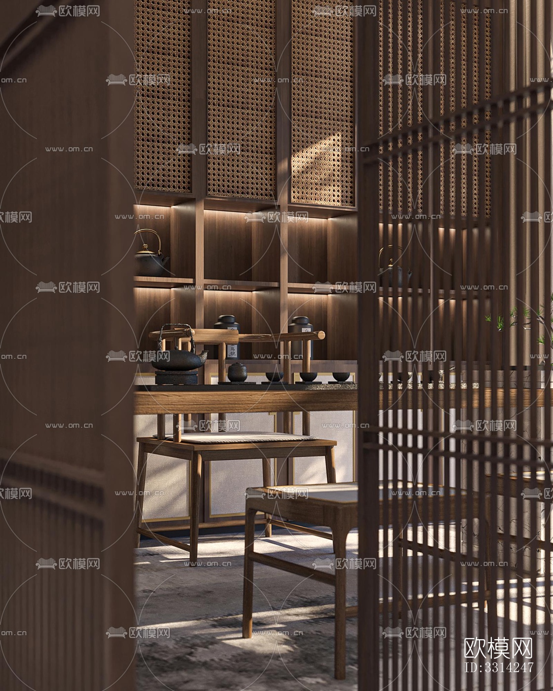 现代客餐厅效果图下载（渲染图18）