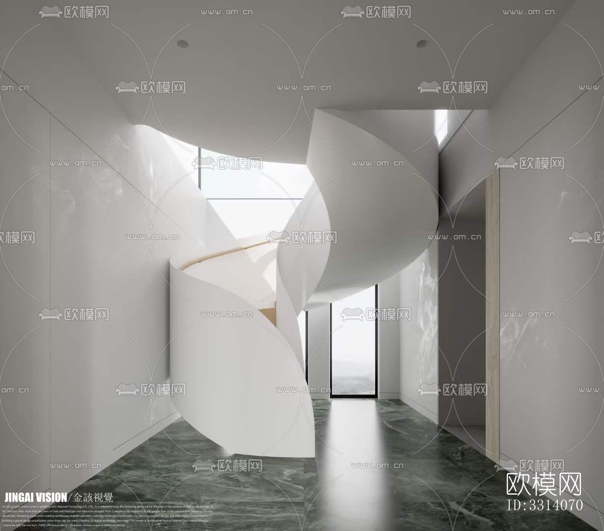 现代客餐厅效果图下载（渲染图9）