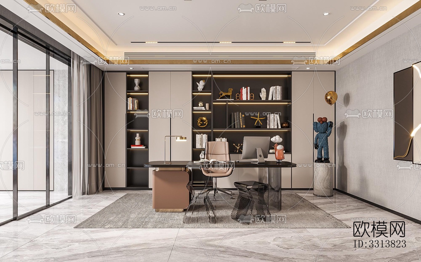 现代客餐厅效果图下载（渲染图6）