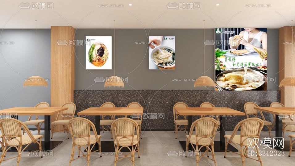 現(xiàn)代快餐店效果圖下載(渲染圖6)