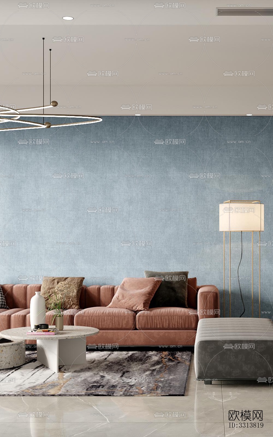 现代客餐厅效果图下载（渲染图4）