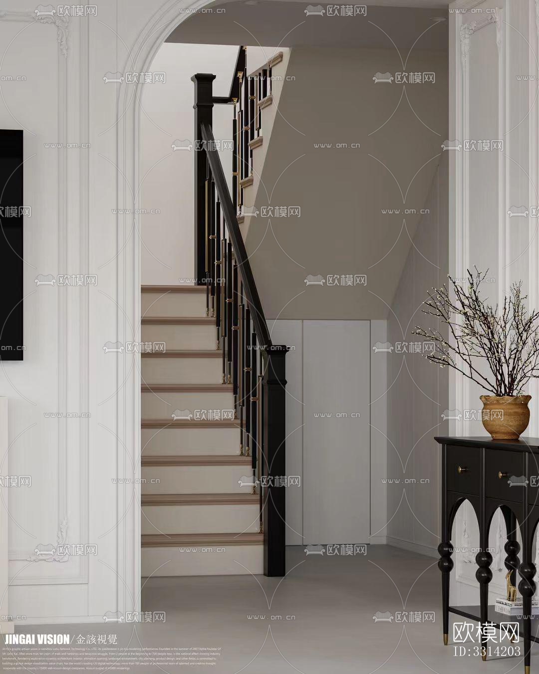 现代客餐厅效果图下载（渲染图9）