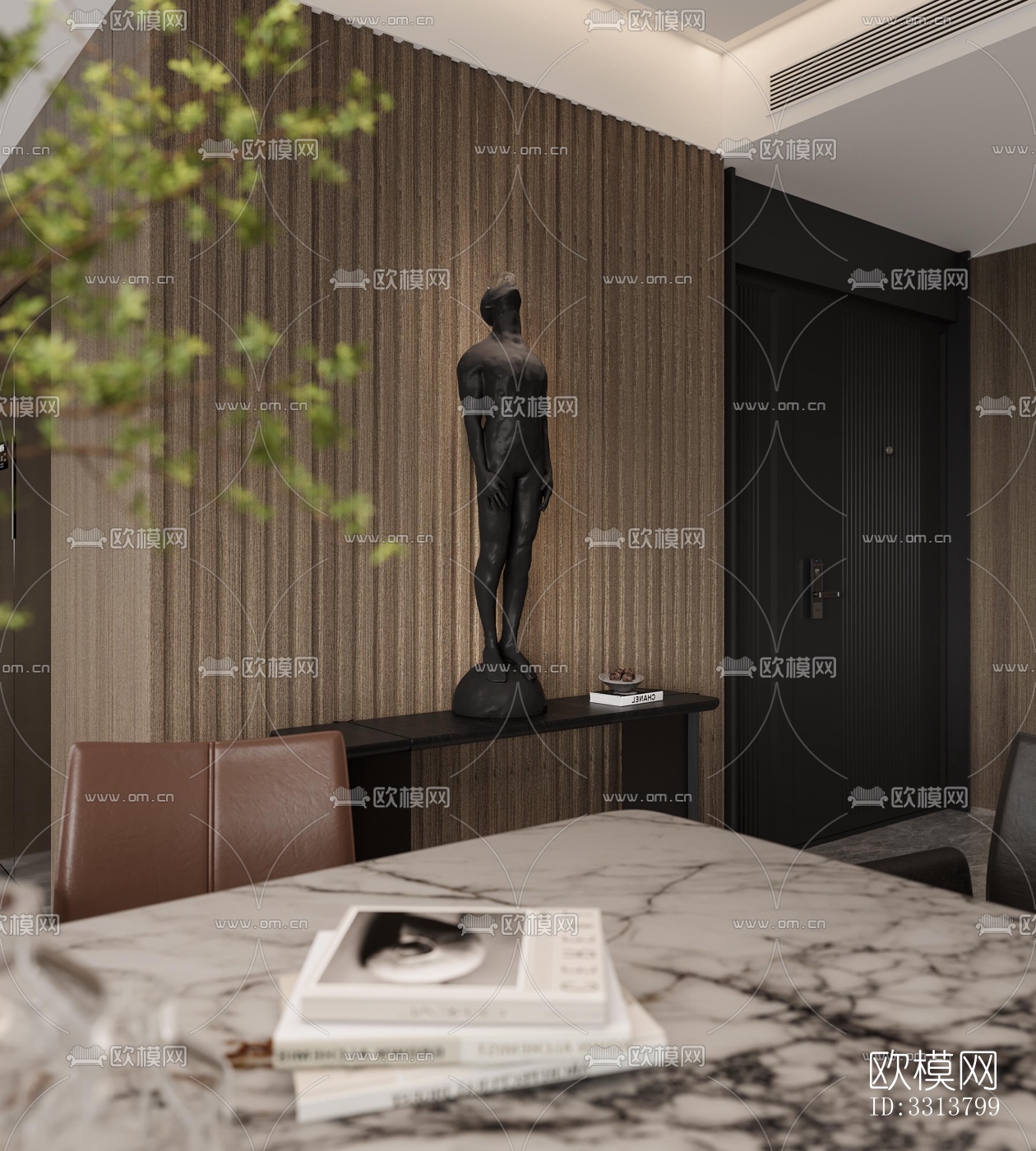 现代客餐厅效果图下载（渲染图4）