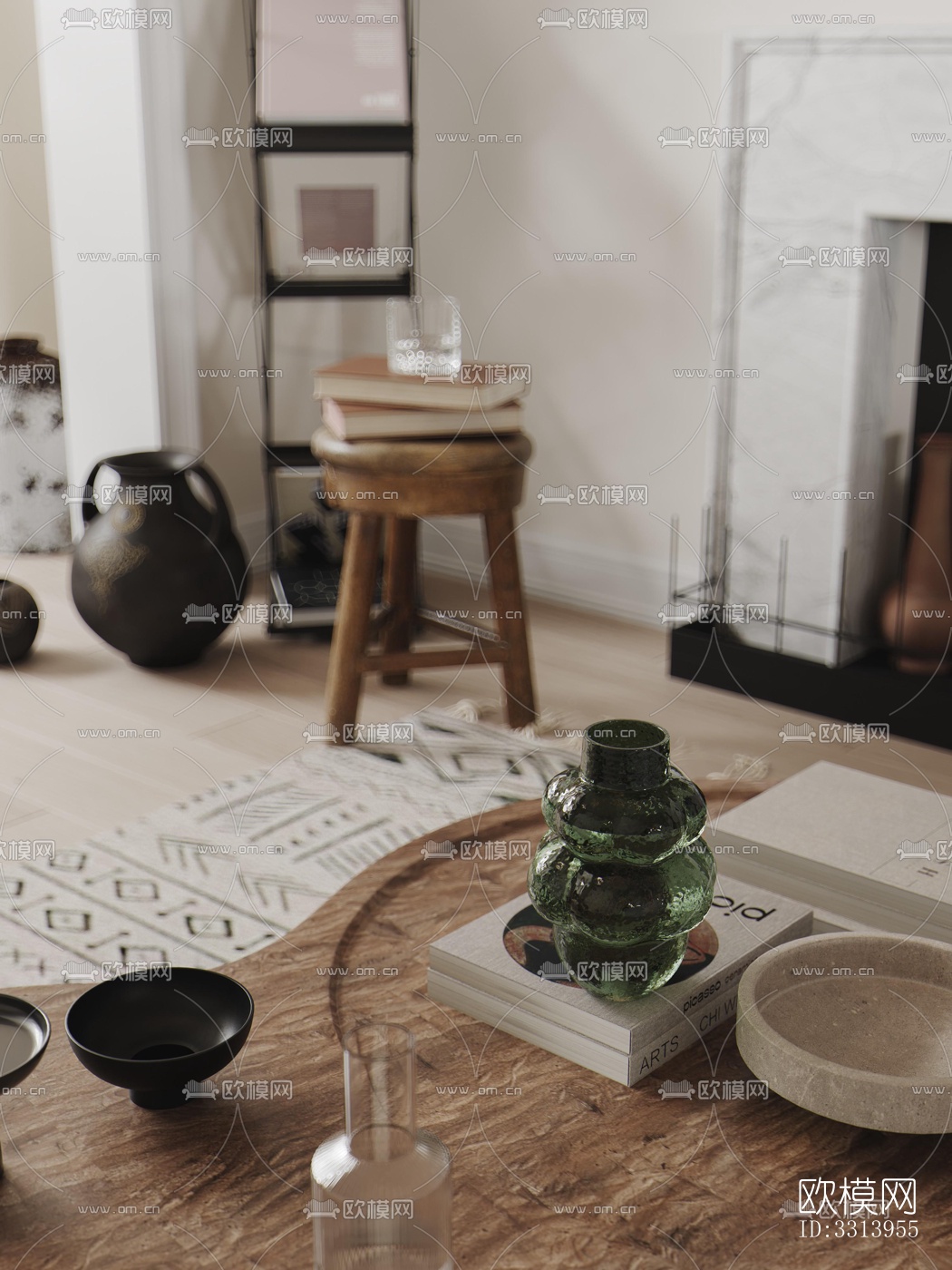 现代客餐厅效果图下载（渲染图10）