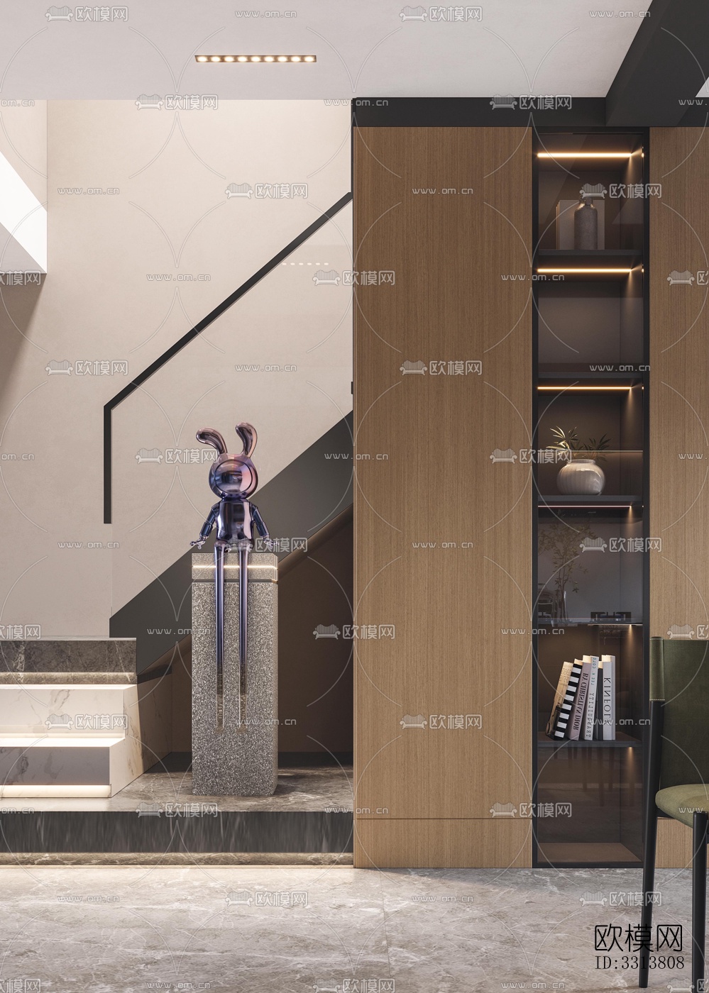 现代客餐厅效果图下载（渲染图5）