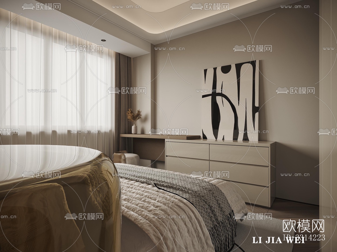 现代客餐厅效果图下载（渲染图8）