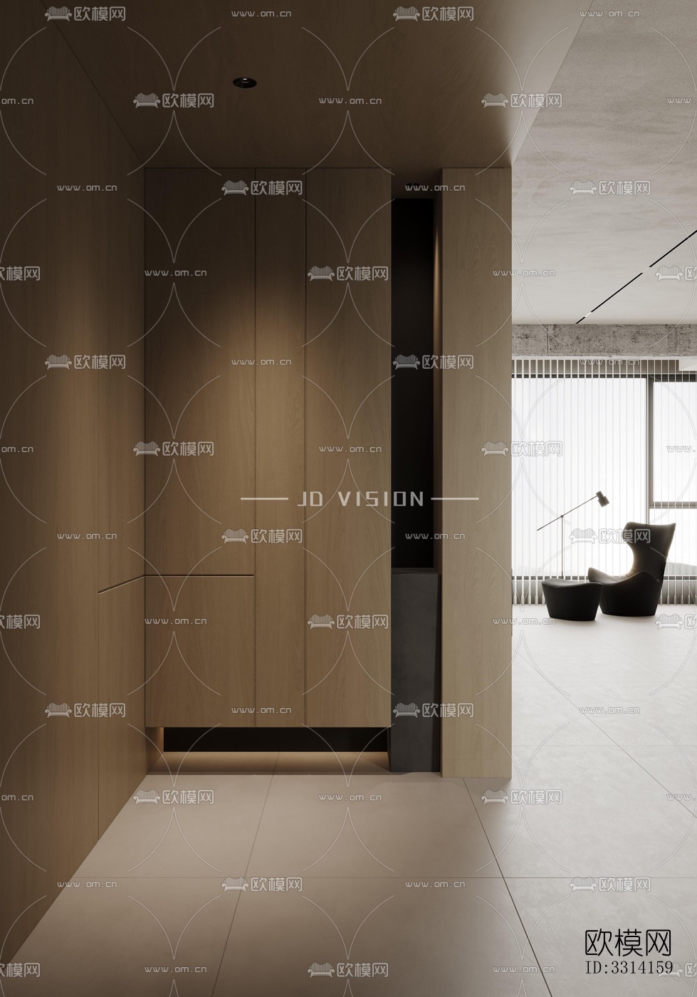 现代客餐厅效果图下载（渲染图3）