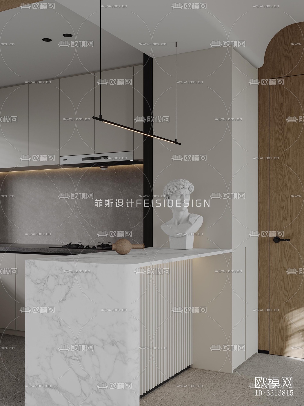 现代客餐厅效果图下载（渲染图12）