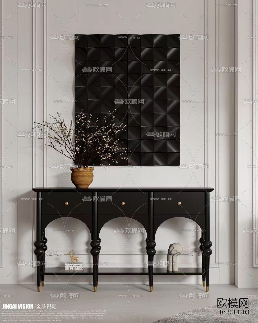 现代客餐厅效果图下载（渲染图8）