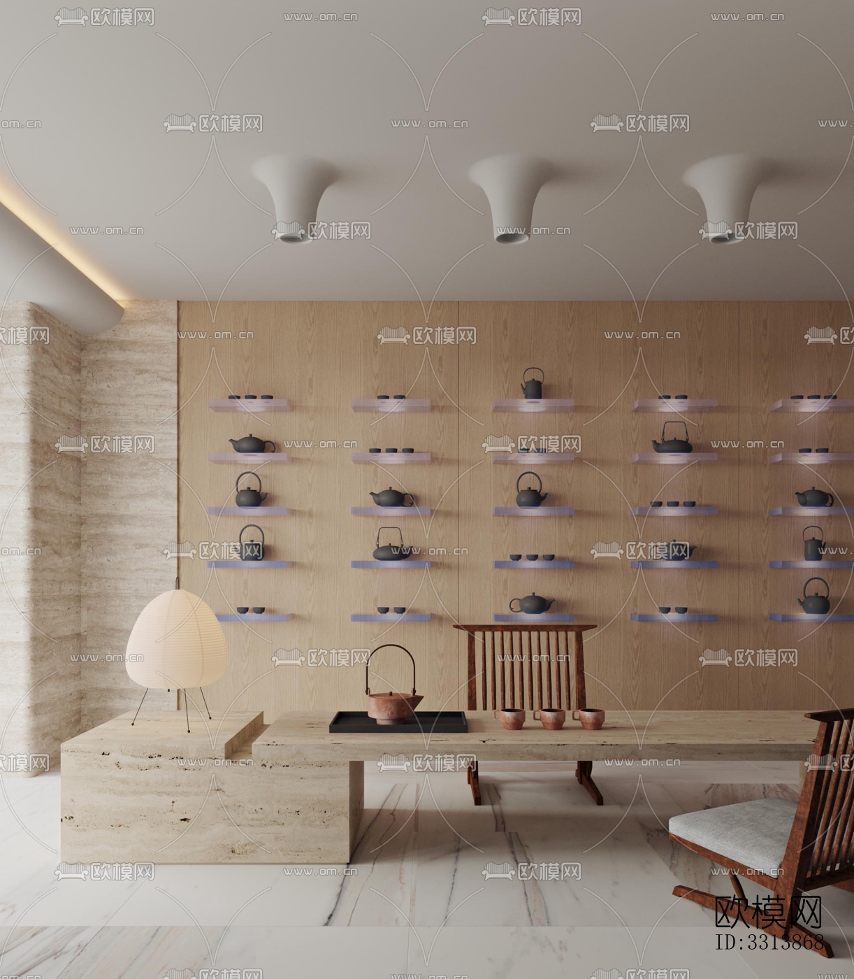 现代客餐厅效果图下载（渲染图12）