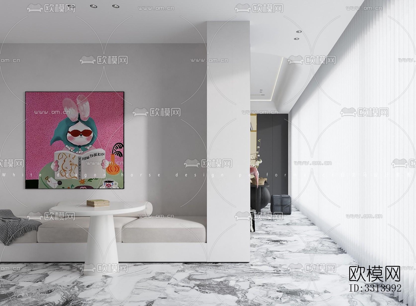 现代客餐厅效果图下载（渲染图9）