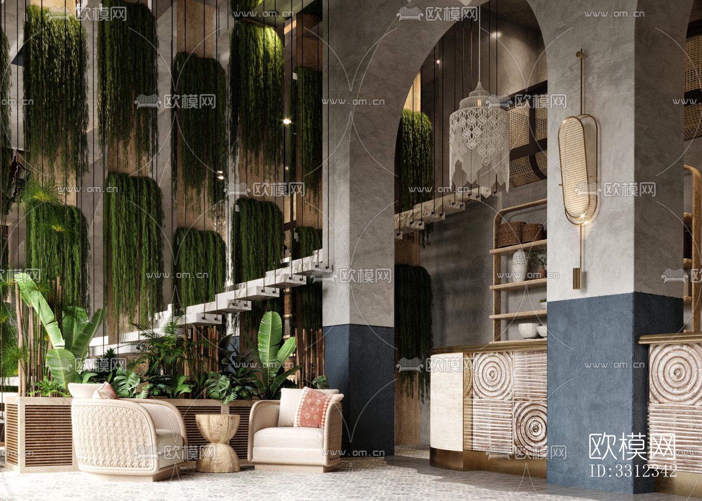 侘寂西餐厅效果图下载（渲染图9）