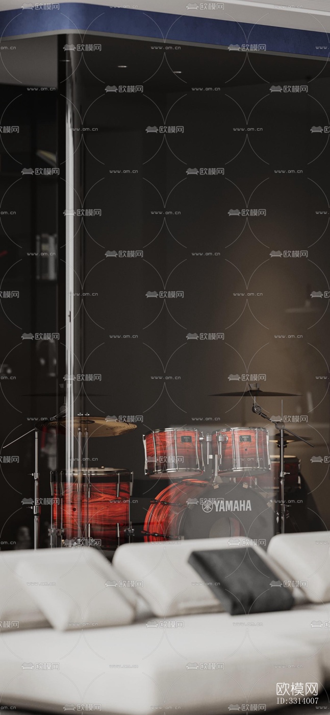 现代客餐厅效果图下载（渲染图3）