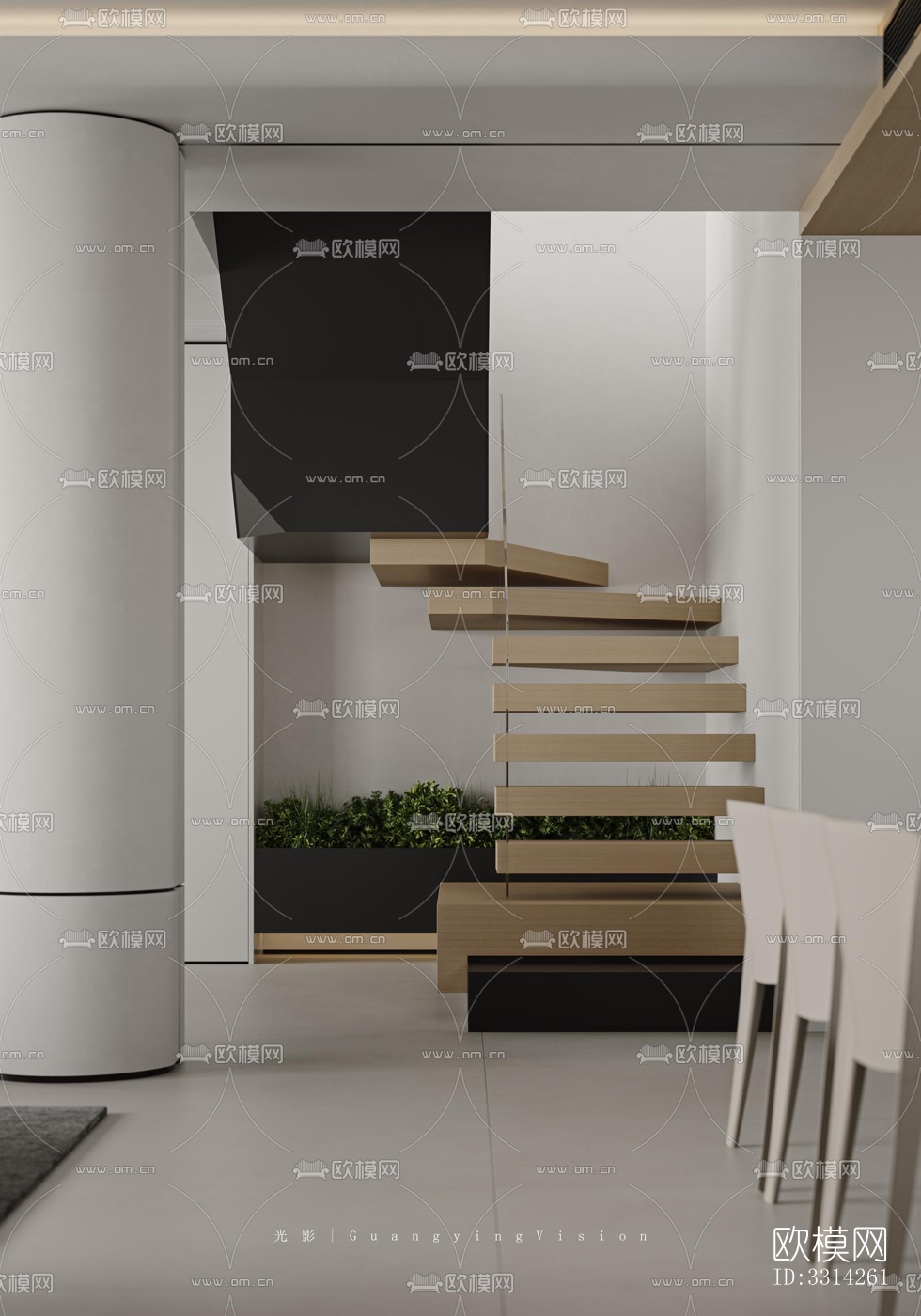 现代客餐厅效果图下载（渲染图10）