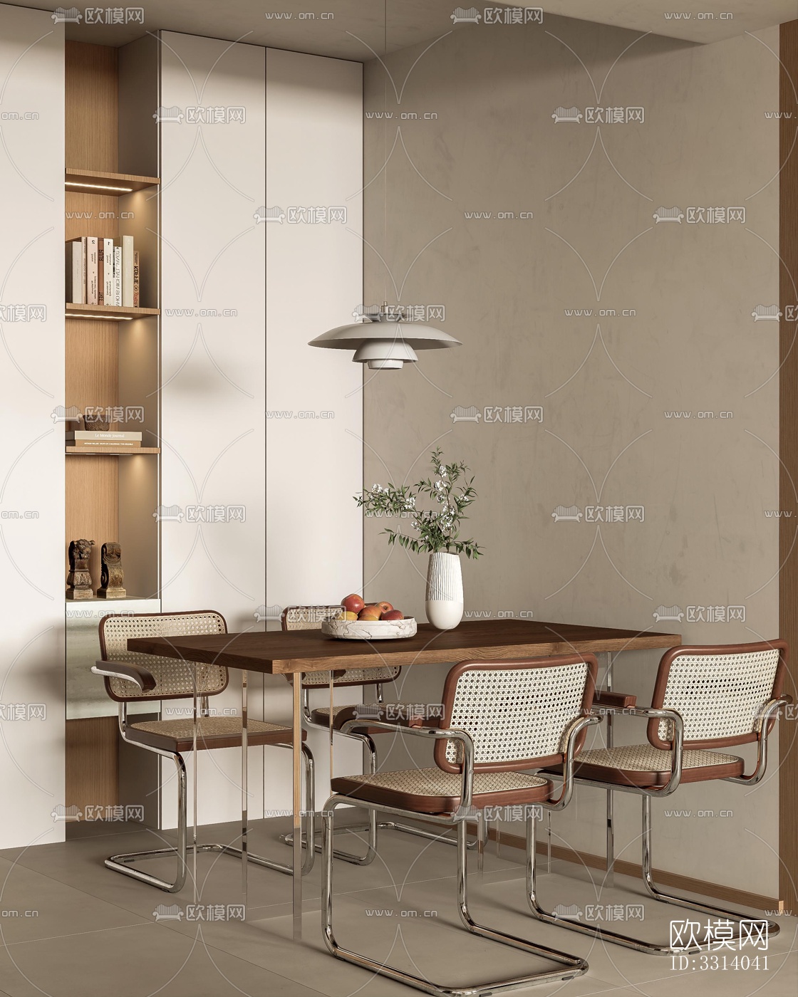 现代客餐厅效果图下载（渲染图5）