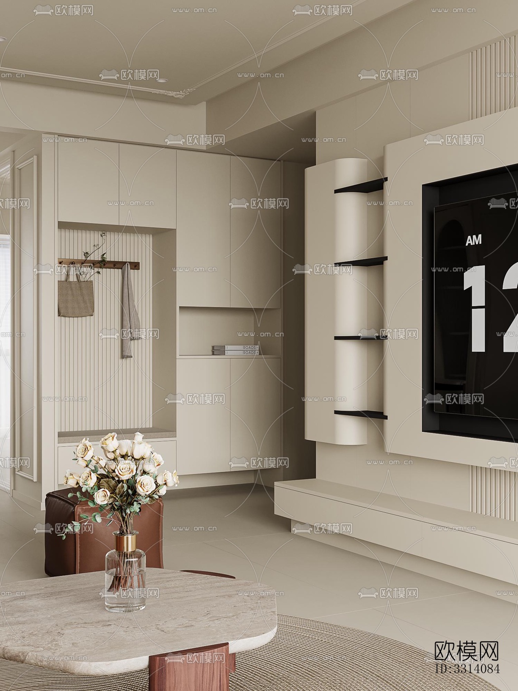 现代客餐厅效果图下载（渲染图10）